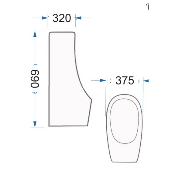 Urinal  ICC 3732 W  - Urinals